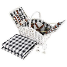 Load image into Gallery viewer, Alfresco 2 Person Picnic Basket Set Insulated Blanket Bag