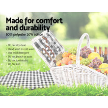Load image into Gallery viewer, Alfresco 2 Person Picnic Basket Set Insulated Blanket Bag