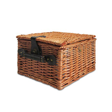 Load image into Gallery viewer, Alfresco� 2 Person Picnic Basket Set Vintage Outdoor Baskets Insulated Blanket