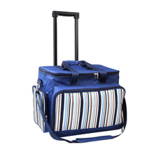 Load image into Gallery viewer, Alfresco 6 Person Picnic Basket Set Bag Wheels Insulated Trolley
