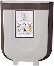 Load image into Gallery viewer, Hanging Trash Can Collapsible Small Garbage Waste Bin for Kitchen Cabinet Door (Grey)