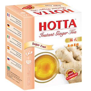 HOTTA INSTANT GINGER TEA - SUGAR FREE 7G X 10 SACHETS