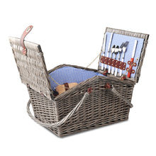 Load image into Gallery viewer, Alfresco 4 Person Picnic Basket Set Baskets Insulated Blanket Bag
