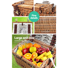 Load image into Gallery viewer, Alfresco 4 Person Picnic Basket Set Storage Blanket
