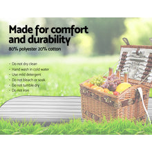 Load image into Gallery viewer, Alfresco 4 Person Picnic Basket Set Storage Blanket
