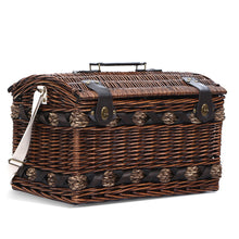 Load image into Gallery viewer, Alfresco 4 Person Picnic Basket Set Insulated Storage Blanket
