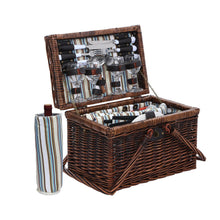 Load image into Gallery viewer, Alfresco 4 Person Picnic Basket Set Folding Insulated bag
