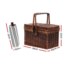 Load image into Gallery viewer, Alfresco 4 Person Picnic Basket Set Folding Insulated bag
