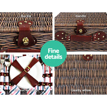 Load image into Gallery viewer, Alfresco 4 Person Picnic Basket Set Insulated Blanket Bag
