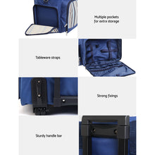 Load image into Gallery viewer, Alfresco 6 Person Picnic Basket Set Bag Wheels Insulated Trolley
