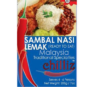 CHILLIZ BRAND SAMBAL NASI LEMAK PASTE 200G